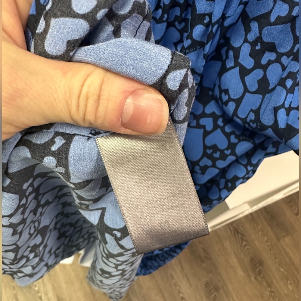 Zadig & Voltaire Reveal Print Womens Dress XS Bleuet Heart Print Boho - Picture 5 of 5
